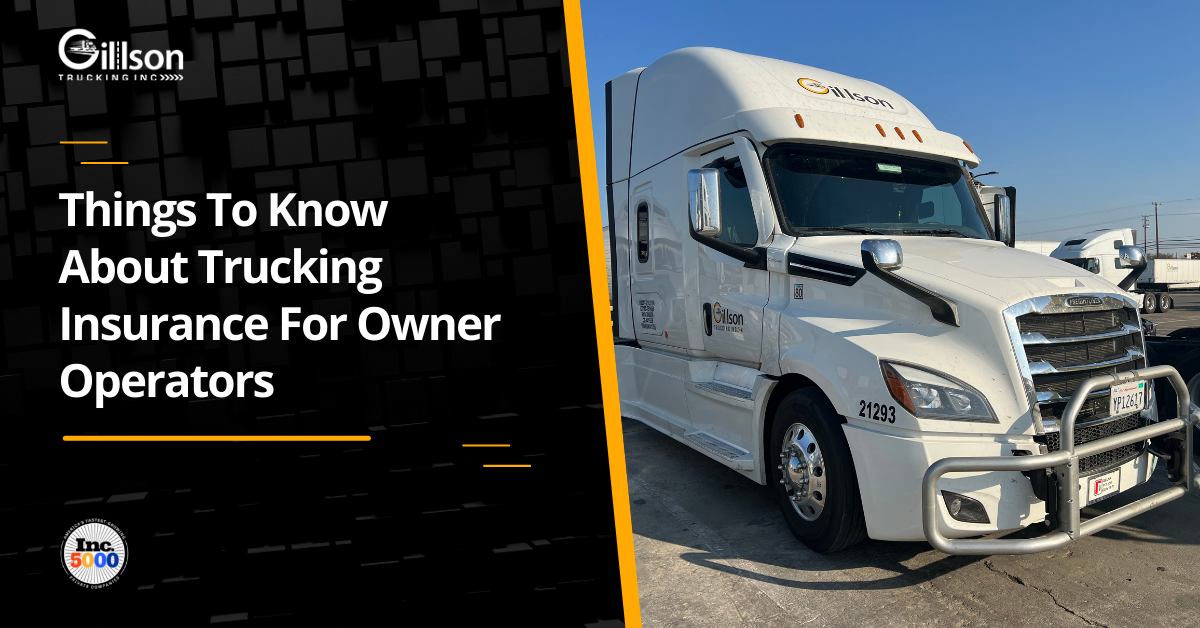Things to Know About Trucking Insurance For Owner Operators